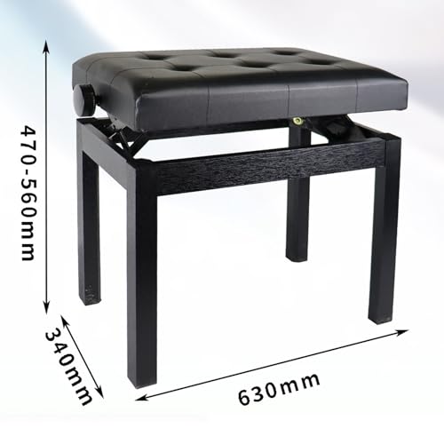 Tabouret de piano avec bibliothèque pour salon et studio - 2