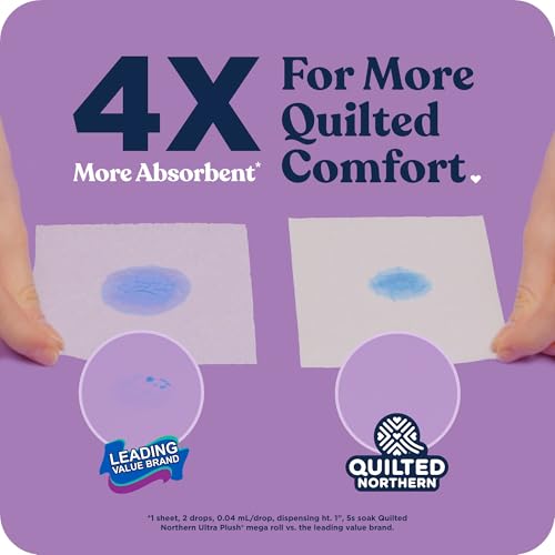 Image of Quilted Northern Ultra Plush Toilet Paper, 6 Mega Rolls = 24 Regular Rolls, 3X Thicker*, 3 Ply Soft Toilet Tissue