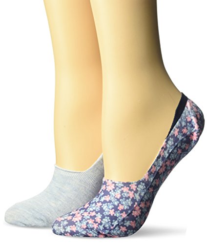 Keds Women's Feminine Floral Printed Sneaker Sock Liner, vintage indigo assorted, Shoe Size: 4-10