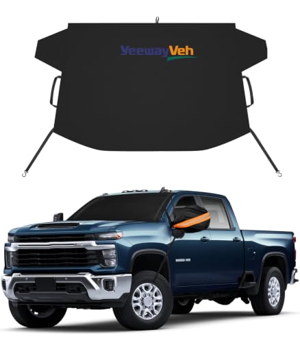 Image of YeewayVeh Truck Windshield Ice Snow Cover for Silverado 1500 2500 3500 HD