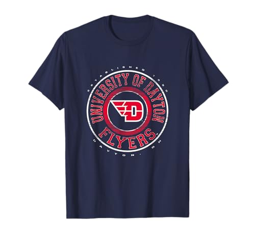 Dayton Flyers Showtime Logo Officially Licensed Navy T-Shirt