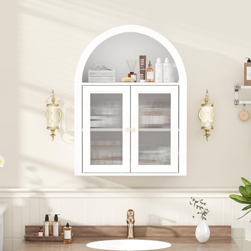 Medicine Cabinet with Arched Top, Bathroom Wall Cabinet Over Toilet