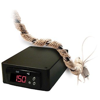 BriskHeat CPSDCJCA-BWH051020LD Dual-Element Heating Tape with Temperature Controller, 0 to 600C, 1/2" x 24", 120 V