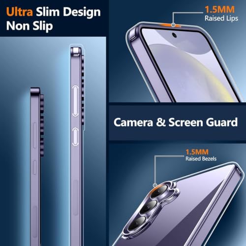 Image of DIZORO Crystal Clear Magnetic Compatible with Samsung A16 5g Back Cover case with Anti-Yellow (Compatible with Magsafe) Anti-Scratch | Shockproof Transparent Cover
