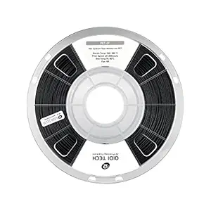 R QIDI TECHNOLOGY Carbon Fiber PET Filament 1.75 1KG Spool, PET CF 3D Printer Filament 1.75mm for Most FDM 3D Printers, High Strength, Low Creep, Low Moisture Sensitivity, Black