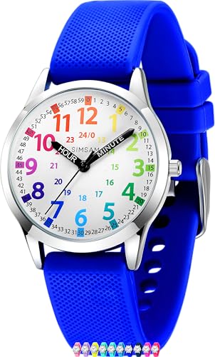 Image of Kids Analog Watch, Learning Watch for Kids 8-12, Waterproof Time Teacher Watches for Boys Ages 5-7 6-8, Easy to Read Educational Girls Watches Ages 8-12, Great Gift Boys Girls Year 4-12 Old Waterproof