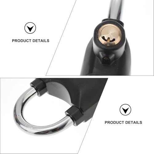 Cadenas U antivol vélo Healvian haute protection en alliage d'aluminium noir léger - 7