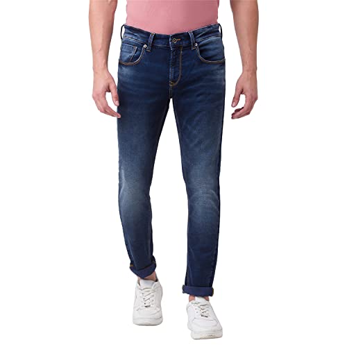 Image of Spykar Men's Skinny Fit Low-Rise Casual Jeans