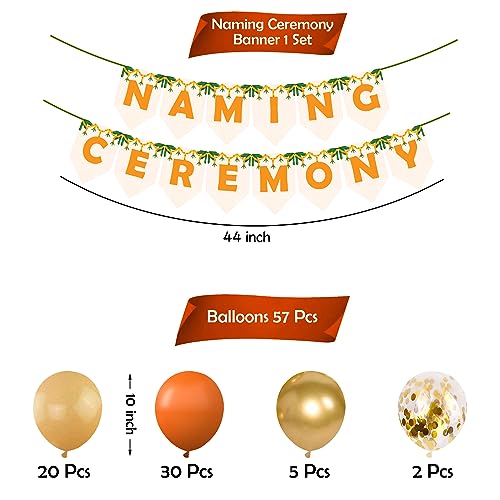 Image of Party Propz Baby Naming Ceremony Decoration Kit - 58Pc Namkaran Ceremony Decoration, Naming Ceremony Name Reveal Board, Naming Ceremony Banner, Name Ceremony Decoration Items, Naming Ceremony Backdrop