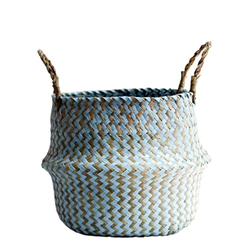 Patchwork d'algues fait main pour ce cache pot rotin d'exception - 2