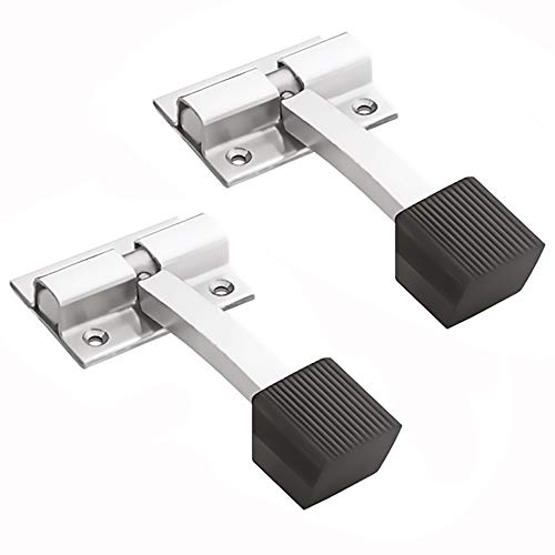 Image of Atlantic Stainless Steel Door Stopper Single Glossy Finish Pack of 2 Piece