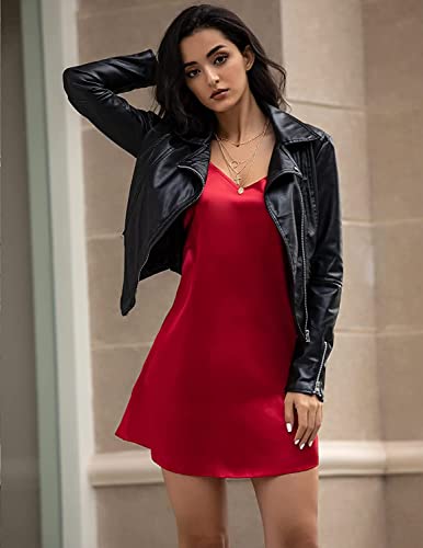 Image of Honeymoon Night Dresses for Women - Lightweight Satin Sleepwear Nighties, Hot Bridal Nightwear Dress and Suit for Women, Ladies Lightweight Wear Comfortable, Stylish Nighty for Girls