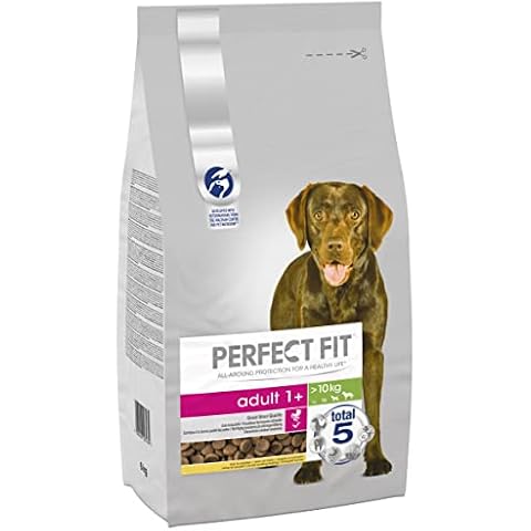 Perfect Fit Dry Dog Food Adult 1+ - Complete dry food for adult dogs from 1 year old, medium sized dogs >10kg, rich in chicken - 6 kg (Pack of 1) Cover
