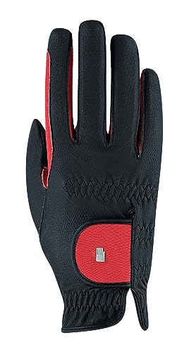 Gants Roeckl Malta Winter noirs et rouges taille 6.5 pour l'équitation quotidienne en hiver