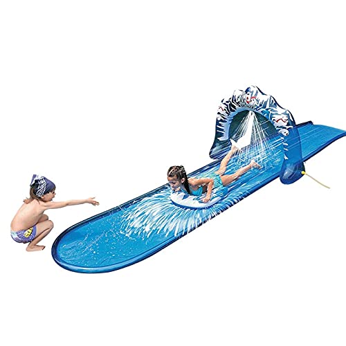 Tablecloth Waterglijbanen Dubbele Lane Slip Gazon Waterglijbaan, Tuin Opblaasbaar Splash Zwembad, Racing Lanes Lange… - Image 8