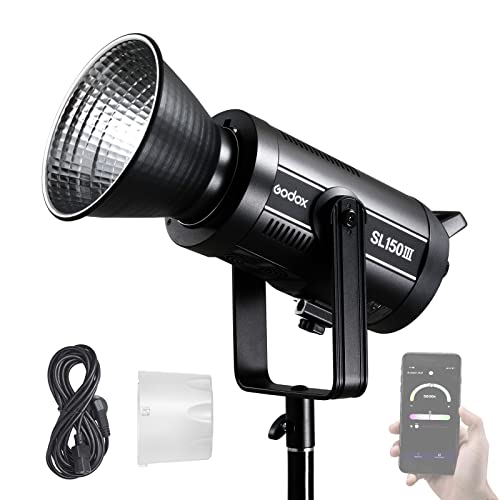 Image of Godox SL150III LED Video Light,SL150W III 5600K±200K CRI96+ TLCI97+,Bowens Mount Daylight-Balanced Countinuous Output Lighting with 8 FX Effect