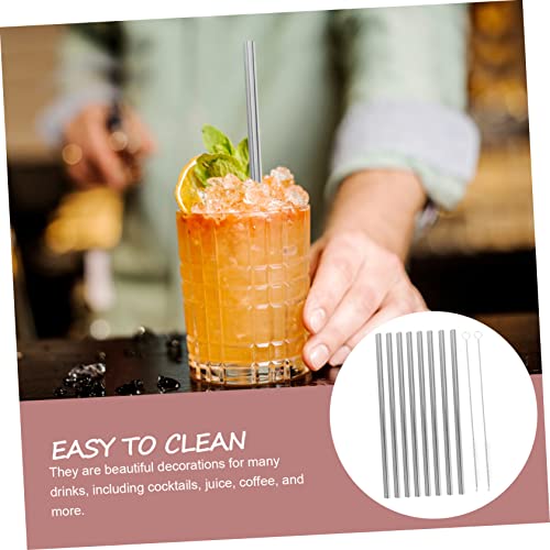 Pajitas de acero inoxidable reutilizables con forma de corazón Beavorty para café y smoothies 8