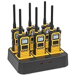 Retevis RB648 Pro Walkie Talkies, IP67 Waterproof 2 Way Radio with 6-Way Charger, 2800mAh, Advanced Noise Reduction, Heavy Duty Long Range Walkie Talkies for Construction Site(6Pcs, Yellow)