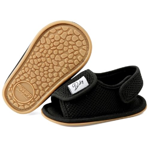 Image of RVROVIC Baby Boys Girls Sandals Premium Infant Summer Outdoor Shoes PU Lightweight Soft Anti-Slip Sole Toddler Prewalker