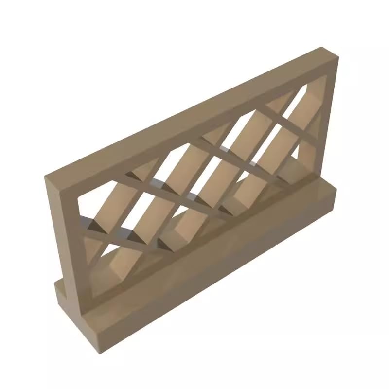 Gobricks GDS-882 Fence 1x4x2 50PCS Compatible with Lego Toy 3185 DIY Parts and MOC Components for Major Brick Brands Color:Dark Tan — image 1