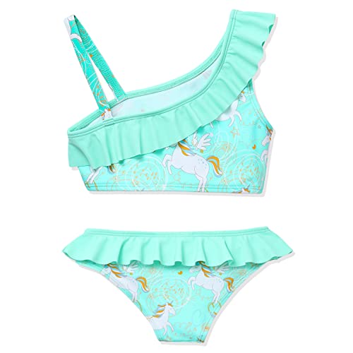 Phineein Girls Tankini 2-Piece Swimwear Tropical Fruit Heart Print Bikini Ruffle Bathing Suit2