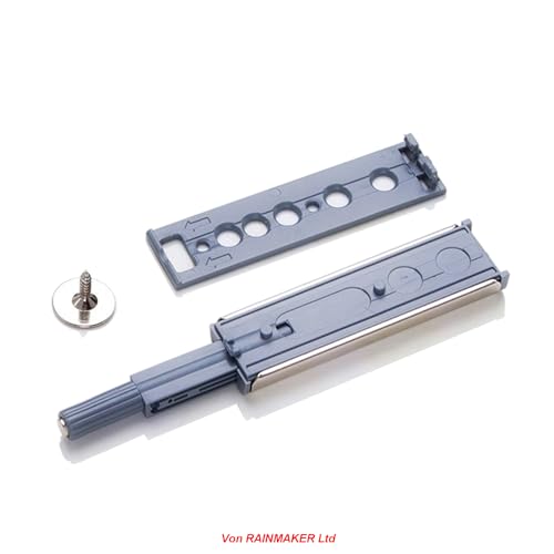 LOOTICH Push to Open Möbel-Schnäpper Schrank Federschnäpper Schubladen Druckverschluß Türschnapper im Möbelbau Stahl Vernickelt Verbesserte Türöffner mit magnetischer Zuhaltung 10 Stück