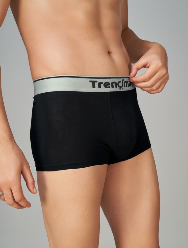 Image of TRENDMALLS Men's Birla Micromodal Regular Fit Solid Men Underwear Trunks with No Marks Waistband