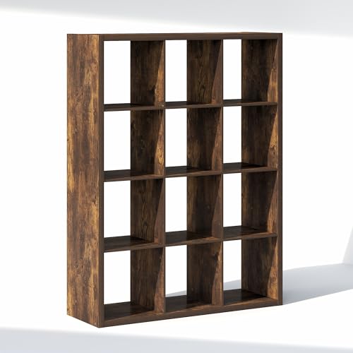 Image of Furinno Cubic Extra Thick 12-Cube Closet Organizers and Storage, Amber Pine | 14.6 x 44 x 58 in, Open Shelf Closet Storage, Closet Organizer, for Wardrobe, Bedroom, Living Room