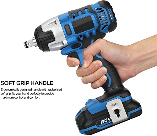 Chave de impacto sem fio,Chave de impacto sem fio, chave de impacto elétrica de 1/2 polegada com tor