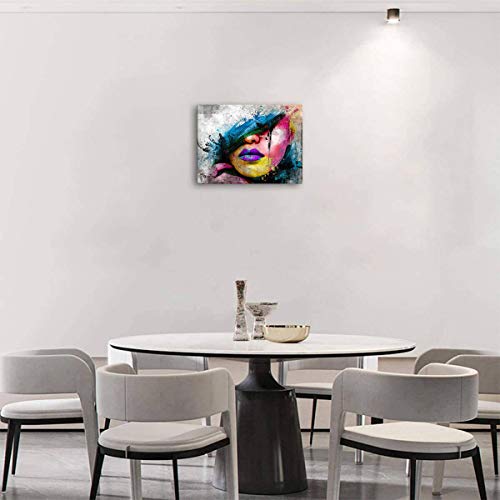 Gbagutao Abstract Canvas Art Wall Decor Sexy Girl Lips Pop Art Canvas Prints Modern Canvas Art Wall Paintings For Living Room Bedroom Office Home Decoration #TOP2