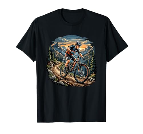 Mountain Bike Downhill Alps Mountains Nature T-Shirt