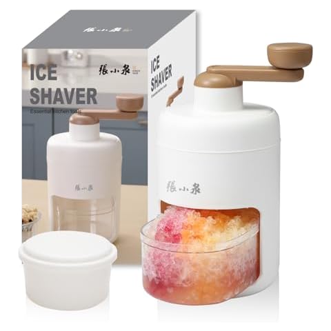 ZHANG XIAO QUAN SINCE 1628 Hand-cranked Shaver Ice and Snow Cone Machine, Manual Shaved Ice Machine Household Protable Small Slushie Machine - BPA Free Cover