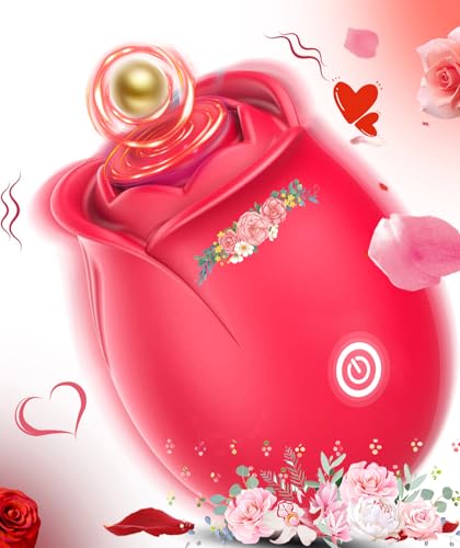Rose with Tongue Women Viboators Toy Viboatorr, 2025 Rose Vibratoar Suction Vibrateirs Adult Tool for Women Today, Powerful Clitioral Sucker Vibrates Rose Vibratoer, 10 Modes, Red 5DMOAFM2