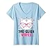 Womens Cute 2nd Grade Vibes Cat Kitten Lover Back To School Girls V-Neck T-Shirt
