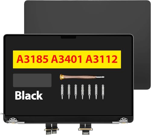 Image of 14.2 inch Screen Replacement for MacBook Pro A3185 2024 M4 EMC 8623 LCD Screen Retina Display Full Assembly 3024x1964 (Black)