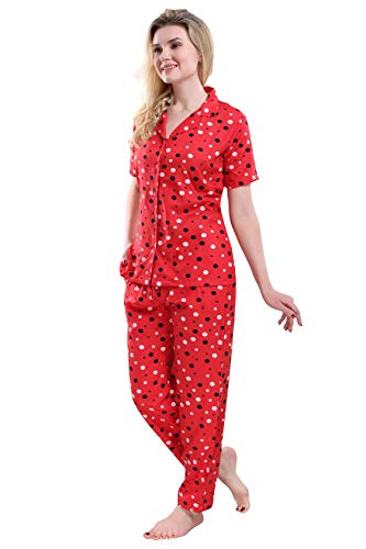 Image of Two Dots Women's Rayon Printed Night Suit Set