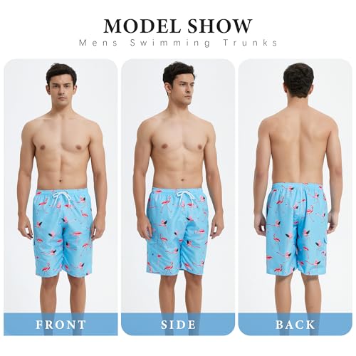 Image of Mens Swimming Trunks Swim Trunks Quick Dry Swim Shorts with Mesh Lining Funny Swimwear Bathing Suits