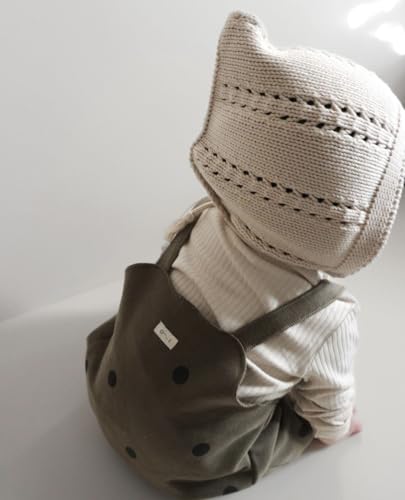 Organic Cotton Knit Baby Hat Girls boy Weather Knitted Hollow Handmade Kids elf hat2