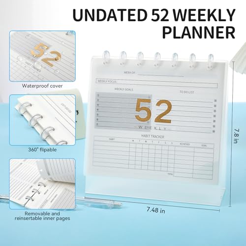 Inmorning 41PCS Bible Study Supplies Journaling Kit with Erasable Highlighters, Glitter Pens, Mechanical Pencils, Refills,Tabs, Undated 52-Week Planner, Erasers & Case, Christian Supplies for Women — view 6