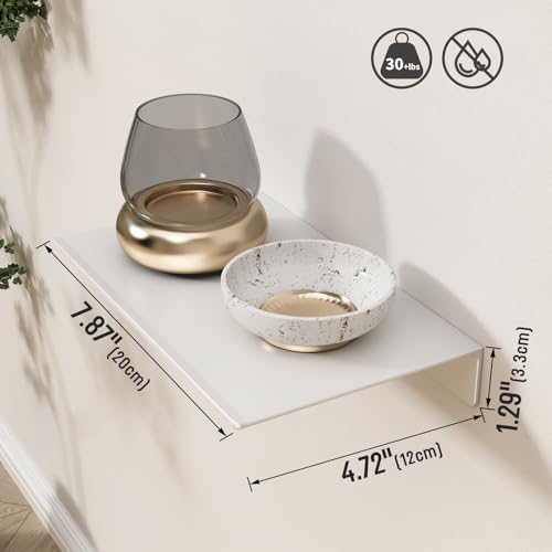 Mini étagère murale de 20,3 cm pour objets de collection et petits espaces - 4