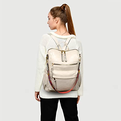 Image of Dora & Liz Womens Backpack Purse Leather Backpack Purse for Women Travel Fashion Backpack Designer Ladies Shoulder Bags