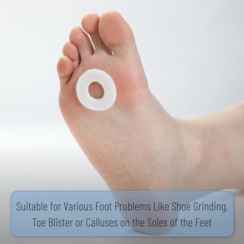 Image of Dr. JK- Felt Callus Pads, 72 pcs, White Round Callus Cushions for Feet, Adhesive Corn Cushions for Feet