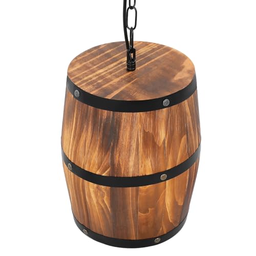 Suspension industrielle métal bois avec hauteur réglable de 10 à 90cm