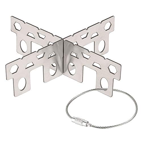 Lixada Titanium Alcohol Stove Rack Cross Stand Outdoor Camping Stove Stand Support Rack