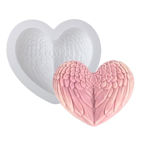 Molde de silicona para pasteles, molde para resina epoxi | Molde antiadherente en forma de pluma para hornear, ideal para parejas amigos y familias