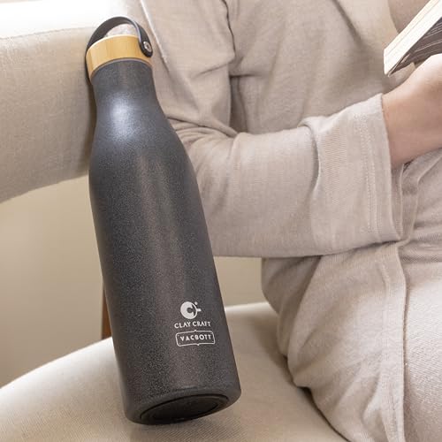Image of CLAY CRAFT VACBOTT Yeti Double Walled|18 Hours Hot and 24 Hours Cold Vacuum Insulated Flask 850ml|Easy to Carry|Gym Bottle|Home|Kitchen|Hiking|Travel Bottle|BIS Certified|1Year Limited Warranty