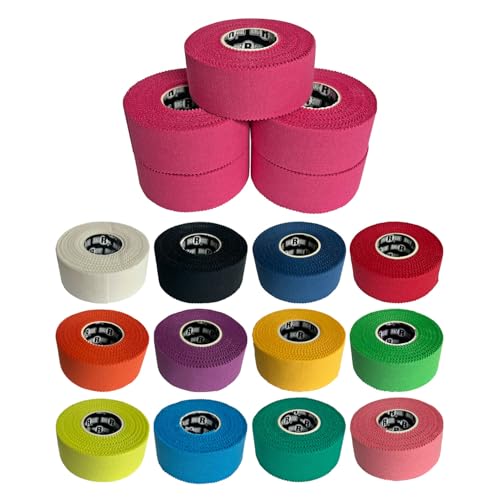 Image of Ringside 1 inch Athletic Trainers Tape, Cotton Kinesiology Tape for Combat Sports, Adhesive, 30 Foot Rolls, Hot Pink, 5 Pack
