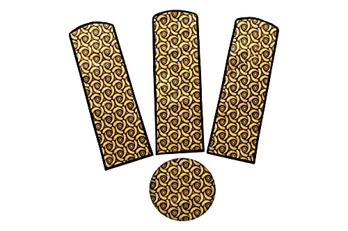 Image of Stylista Waterproof & Dustproof Three Blade Ceiling Fan Cover with attachable Enclosure Set of 1 Fan Cover Packed Pattern Yellow