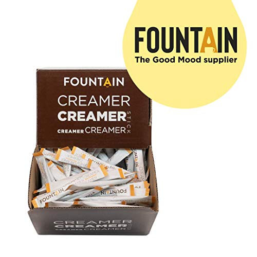 FOUNTAIN Kaffeeweißer Sticks einzeln verpackt, Kaffeeweisser Portionspackungen im hygienischen Spender, Milchpulver portioniert und verpackt, 2,5 g x 600 Stk
