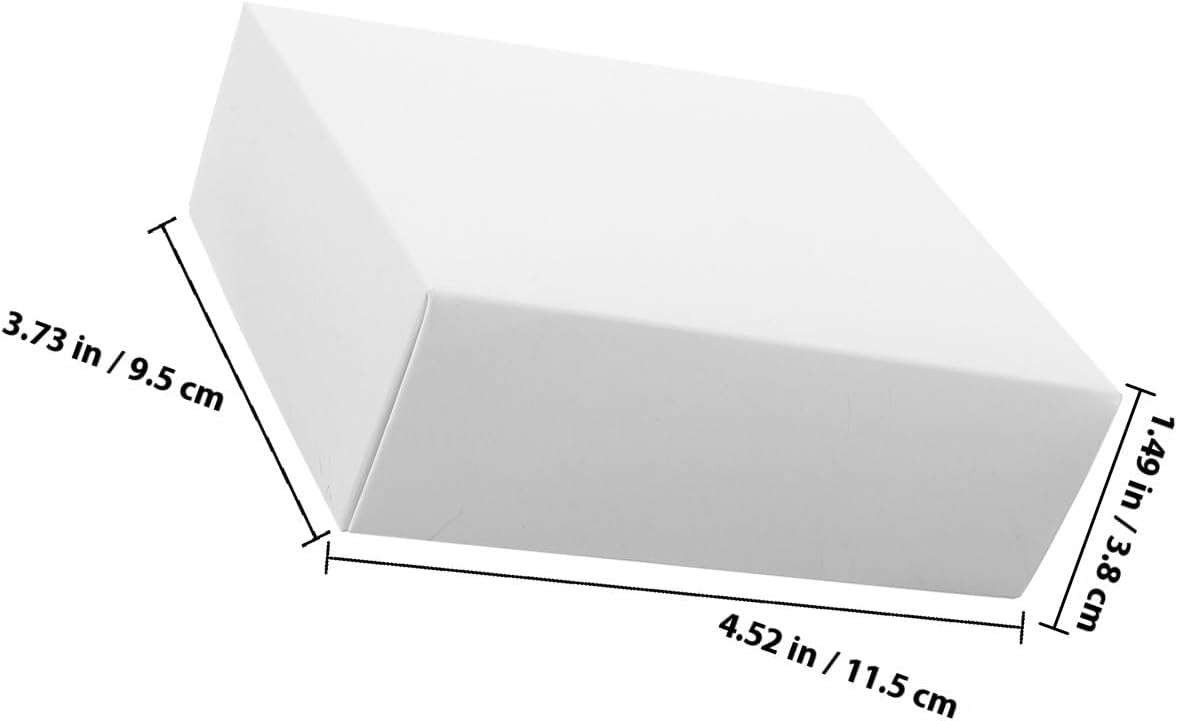 Didiseaon Elegant White Paper Gift Box with Top and Bottom Cover image 2